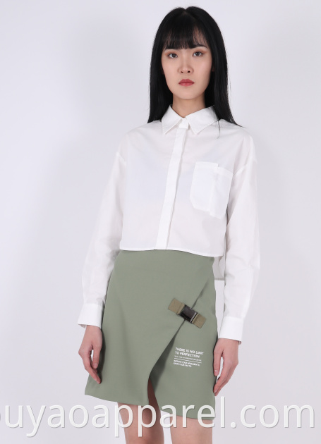 LADIES POPLIN WHITE BLOUSE